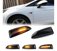 LED Dynamic Side Indicator Compatible with Opel Vauxhall Astra J Astra J K Zafira C Insignia B Grandland X, Sequential LED Turn Signal Light Side Marker Blinker, Smoked Lens Error Free Side Repeater