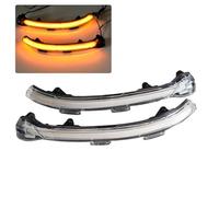 LED Dynamic Turn Signal Light Cristal De Señal Giro LED Dinámico Luz Espejo Transparente Dynamic Side Indicator(Crystal-Yellow)