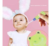 LED Ear Cleaner, Wax Removal Kit Pick Safety Cute Cartoon Flashlight Earpick Earwax Remover Tool with Scoop Tweezers for Kids and Adult Green Frog (Green Frog)