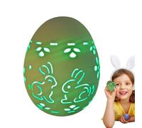 LED Easter LEACHES LED - Ceramic Lighted Easter Egg | Easter Egg Decoration Lights | Ceramic Easter Lights | Hollow Easter Eggs Lighted Tabletop Statue | Decoraci