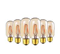 LED Edison Bulb T45 Tubular LED Filament Bulb 4W 2200K E27 Base for Home Dimmable Bulb Decorative Led Bulb 220v,6pcs