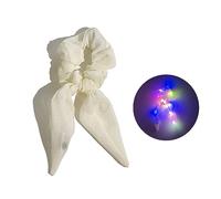 LED Elastic Hair Scrunchies For Kids Braids Elastic Hair Rope Daily Wear Hair Accessories For Toddler Girls Hair Rope Bands For Girls Hair Rope For Braids Ponytail Hair Rope Solid Color