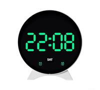 LED Electronic Alarm Clock Including Temperature Display Switchable Between Celsius and Fahrenheit, Date and Day Indication, Brightness Control (C)