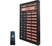 LED Electronic Exchange Rate Display Board with Remote Control, 10 Rows Digital Currency Rate Board, Timer Update and Power-Off Memory Function for Financial Institutions