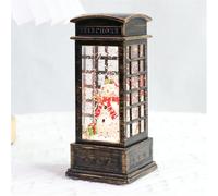 LED Electronic Snow Globe Lantern with Water Filled, Battery Operated, Glitter Christmas Lights for Party Decor