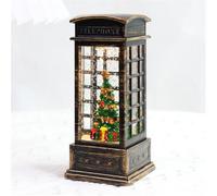 LED Electronic Snow Globe Lantern with Water Filled, Battery Operated, Glitter, Christmas Party Lights