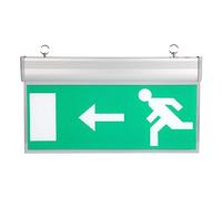 LED Emergency Exit Sign, 110-240V Acrylic LED Emergency Sign Lamp Left Right Evacuation Indicator Light Green Escape Safety Sign for Public Place