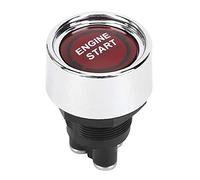 LED Engine Start Switch Ignition Starter Button High Performance Racing Car Push Button for RVs Dirt Bikes Professional Racing Cars Red Blue Green 12V 50A (Red)