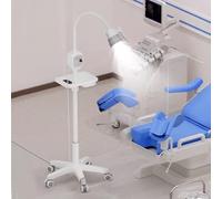 LED Examination Lamp, Dimmable Mobile Surgical Light with Storage Box, Floor Stand Gooseneck Light for Operating Rooms and Clinics