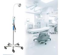 LED examination light, 360° rotatable, shadow-free operating light with adjustable height and casters for hospitals, clinics and veterinary clinics