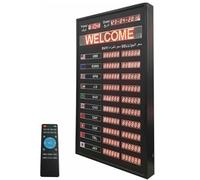 LED Exchange Rate Display Screen for Banks and Financial Institutions, 10-Country World Clock, Scheduled Updates, Power Failure Memory Function