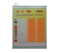 LED Exchange Rate Display Screen with Remote Control, Automatic Time Update, Power-off Memory Function for Banks and Financial Institutions