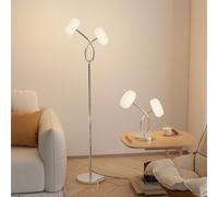 LED Eye-care Floor Lamp with Rotomolded Shade & Dual Light Source, Modern Minimalist, Rustproof Iron - Ideal Vertical Lamp for Living Room Corner Decoration