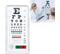 LED Eye Chart Light Box, 2.5/5 M Distance Measurement, Eye Exams Charts with Red/Green Sight Mark, Anti-Glare & Fade-Resistant Vision Test Board, for Clinics, Optical Shops, Hospitals(E-shaped style)
