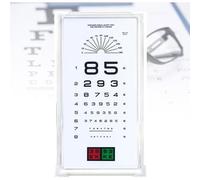 LED Eye Chart Light Box, Digital Vision Chart with Remote Control, 2.5/5m Distance Measurement and Red/Green Sight Mark, Clear Writing & No Glare Effect, for Schools, Clinics, Home Use