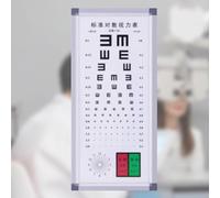 LED Eye Chart Light Box, Eye Exams Charts with Light for Home, Office, School, Acrylic Panel + Aluminum Alloy Frame, One-Touch Switch, Dimmable