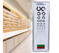 LED Eye Chart Light Box, Eye Exams Charts with Red Green Sight Mark for Home, School, Office, 1.3cm Frame, Lightweight and Portable, Saving Space