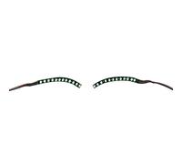 LED Eyelash Luminous Clip-On for Party Halloween Red, green | 3V battery prevents age, wide beam avoids eye glare, unisex, fits hair or clothes, for nightclubs and concerts
