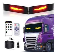 Led Eyes for Car Window, Devil Eyes Light for Cars Trucks, 2PCS Dynamic Eye Lamp with Programmable RGB Scrolling Display and Remote Control for Rear Window Custom LED Sign(60×16.6cm)