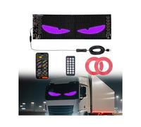 LED Eyes for Car Windshield 2 Pack 14.7"x3.6" Programmable LED Matrix Panel with App/Remote Control, Custom Animated Devil Eyes for Cars, Trucks & SUVs (35.4"x7.6"-1PCS)