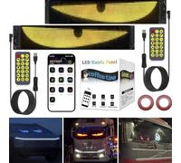 LED Eyes for Truck, Devil Eyes, Large Programmable Flex Display, DIY Dynamic Smart Colourful Lamp, Soft Screen (2pcs 120 x 595mm)