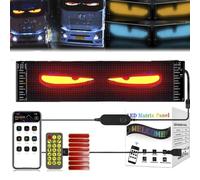 LED Eyes for Truck Flex LED Display Car Eyes Devil Eyes Light Car USB Flexible Bluetooth App Control Display Soft Screen DIY Car Dynamic LED Smart Colourful Eye Lamp (2, 9.2 x 37.4 cm)