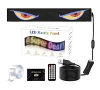 LED Eyes for Truck Flex LED Display Car Eyes Devil Eyes Light Car USB Flexible Bluetooth App Control Display Soft Screen DIY Car Dynamic LED Smart Colourful Eye Lamp (1, 19.2 x 176.2 cm)