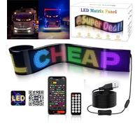 Led Eyes for Trucks, Colorful Eye Lamp Soft Screen for Cars, Programmable Flexible Window Screen Led Display for Car Trucks Store Window(19.2cmx89.8cm)