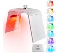 LED Face Light Mask with Heating Function (40-75℃), Folding Hydrafacial Spray Mask, 7 Colors and Cyclic Professional Body Lamp Steam Type Spray Deep Hydration for Skincare SPA Beauty Salon