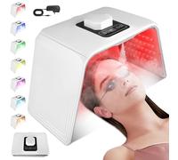 LED Face Light Therapy Mask,7 Colors and Cyclic Colors LED Mask Light Therapy,Folding Red Light Therapy Mask for Skincare,Red Light Therapy Lamp Steam Type for Photon SPA Beauty Salon Beauty Equipment