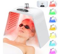 LED Face Light Therapy Mask, Folding 7 Colors and Cyclic Colors LED Mask Light Therapy for Skincare, Facial Red Light Therapy Face Mask, SPA Equipment for Skincare at Home