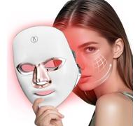 LED Face Mask,Beauty Skin Care,3 in 1 Beads Facial Skin Rejuvenation and Anti-Aging Light,7 LED Colors, Wrinkles, Anti-inflammatory,Rechargeable,Indoor