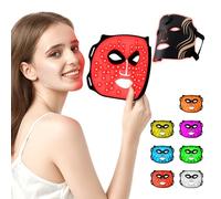 LED Face Mask, Cordless Beauty Red Light Therapy Mask, 7 Colors Rechargeable Light Facial Mask With 180Pcs Beads for Glowing Skin, Anti-Anging, Rejuvenation, Firming, Professional Home Skincare