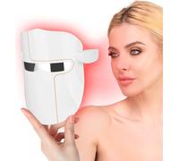LED Face Mask, Light Therapy Acne Treatment LED Mask, Anti-Ageing & Blemish Repair, 3 Light Modes Red/Blue/Orange, Skin Care at Home