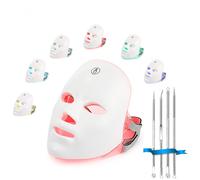 Led Face Masks Light Therapy 7 Color Photon Red Light Therapy Facial radiofrequency Skin Rejuvenation Mask Face Care USB Charge