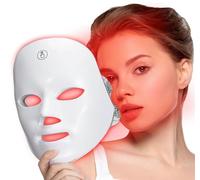 LED Face & Neck Beauty Mask - 7-Color Light Skin Care Device with Adjustable Brightness, Comfortable Design, Home Spa Facial Accessory