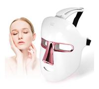LED Face Neck Mask Light Therapy for Skin Care 7-Color LED Light Therapy for Anti-Aging Acne Dumpling Squishy 90 LED Beads
