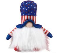LED Faceless Doll with Rudolph Hat for Independence Day(Blue Hat)