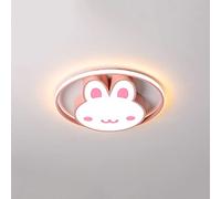 LED Fairy Ceiling Light: Pink Rabbit Pendant Lamp for Children's Room, Nursery, Kindergarten, Bedroom