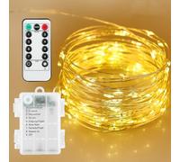 LED Fairy Lights 10 m x 100 Christmas Lights Christmas Chain Light on Transparent Cable Lights Copper Wire Waterproof with 8 Modes Indoor Outdoor for Hall Garden Christmas Wedding Party