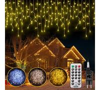 Led Fairy Lights, 49ft 528leds Christmas Tree Lights Plug in, 11 Modes/Remote/Timer IP44 Waterproof String Lights for Indoor Outdoor Garden Balcony Party Windows Garland Door Wall (49ft 528leds)