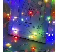 LED Fairy Lights, LED String Lights with 50 Multi Color LEDs on Silver Wire Battery Powered for Wall,Wedding,Birthday,Party,Christmas,Tent,Holiday,Girls/Boys Bedroom.