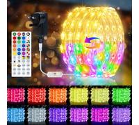 LED Fairy Lights Plug in, 15M/50FT 150 LED String Light with Remote, 150 Lighting Modes, Timer, 24 RGB Colors+Warm White Color Changing Twinkle Lights for Bedroom Trees Garden Party Wedding DIY Décor