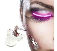 LED False Eyelashes Wearable Lights Flashing Led Pub/Club/Bar LED Luminous False Lash Effect Waterproof Halloween Eyelashes Luminous False Eyelashes pink