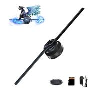 LED Fan Projector - 3D Hologram for Halloween & Christmas, Portable HD Projector with Remote, WiFi & App Control, 16.5 inches
