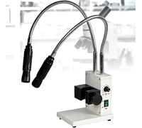 LED Fiber Optic Microscope, Adjustable Brightness and Aperture, Flexible Gooseneck Light Source, 6000K Color Temperature for Stereo Zoom Investigation