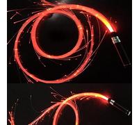 LED Fiber Optic Whip Rechargeable Fiber Optical Pixel Light-up Whip Light Dance Music Lighting Light with 36 Party Modes Show