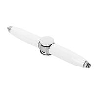 LED Fidget Pen with Stress-Relieving Function for Anxious Adults, Metal Material, 1 Pc Writing Tool for Office Workers and Students (White)