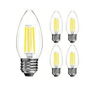 Led Filament Bulb E27 4w Equivalent 40watt C35 B10/B11 Candelabra Lighting Bulbs Suitable for Foyer Chandeliers Celling Fans and Other Wall Fixtures(E27 4W Warm White 3000K,4pcs)