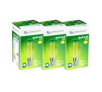 LED Filament Light Bulb G45 Golf Ball E14 Screw 3.5w equiv Brightness 40w Warm White Mini Globe 2700K Chandelier Energy Saving (3)